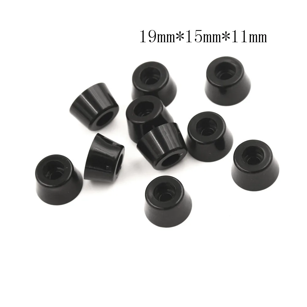 

10pcs Anti slip furniture legs Feet Black Speaker Cabinet bed Table Box Conical rubber shock pad floor protector Furniture Parts