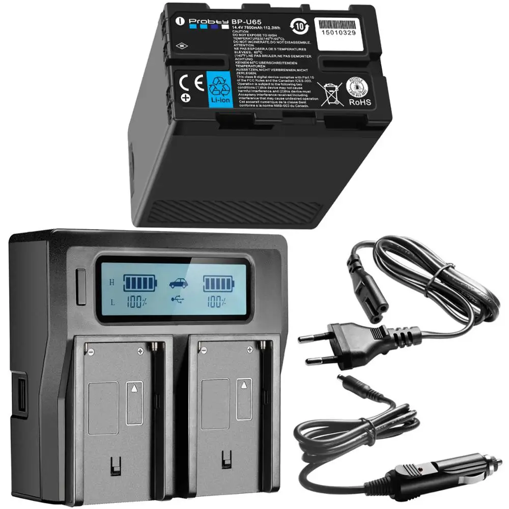 7800 мА/ч BP U65 U90 U30 U60 Батарея с D tap Функция + ЖК дисплей Dual USB Зарядное устройство для