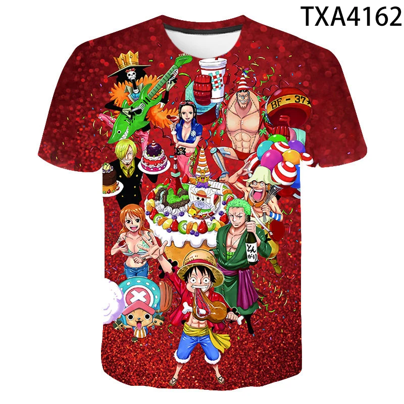 

ONE PEACE Anime 3D Print Tee Men Women O-Neck Breathable Outdoor T-Shirt Men/Unisex Rock Fashionable Tee Boy Girl Casual Tee