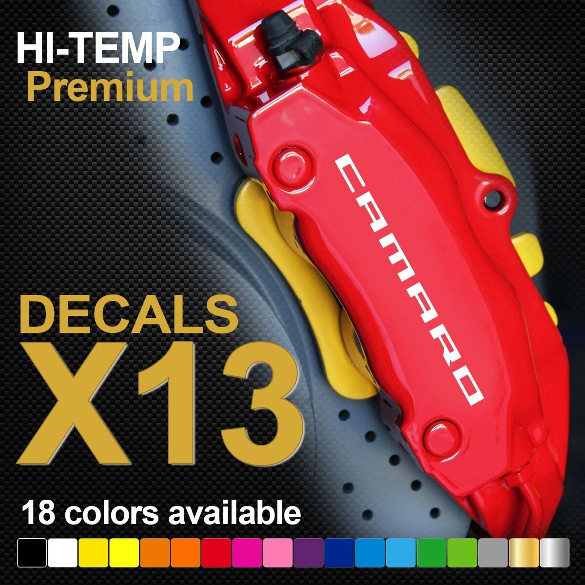 

Наклейки для тормозного суппорта 13XCAMARO HI-TEMP PREMIUM