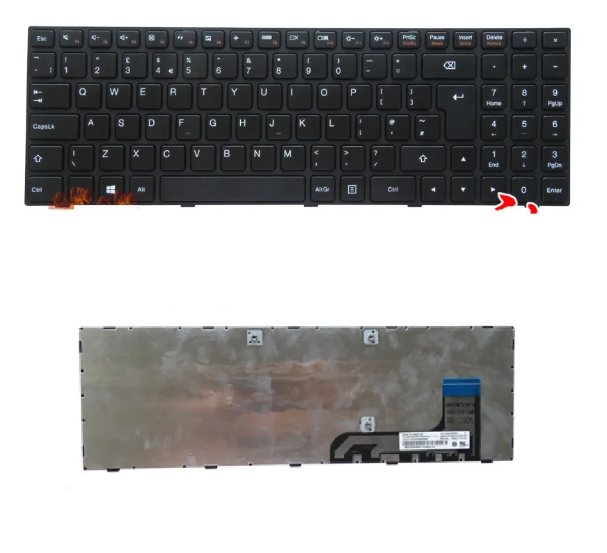 

SSEA New UK keyboard for Lenovo Ideapad 100-15 100-15IB 100-15IBY B50-10 laptop Keyboard