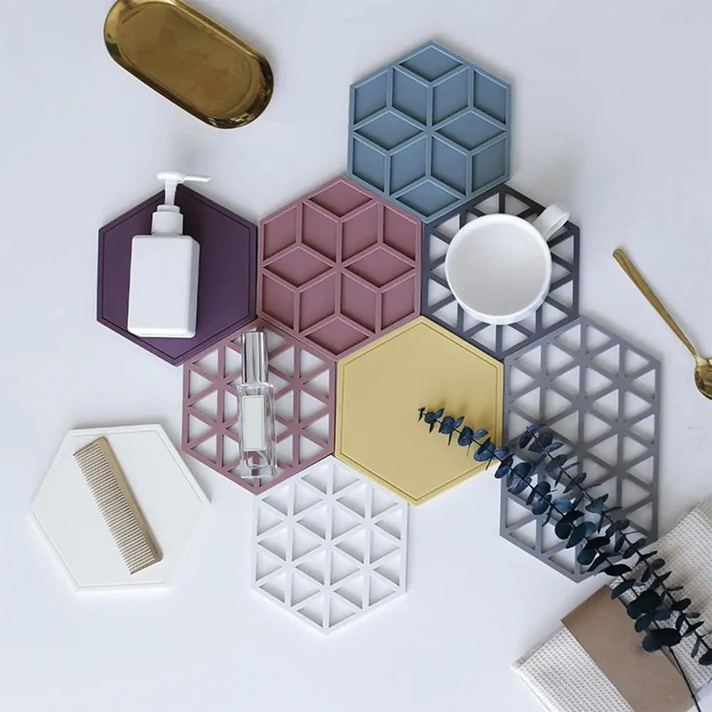 Черная пятница анти скольжения с шестигранной головкой Форма обеденный Коврики