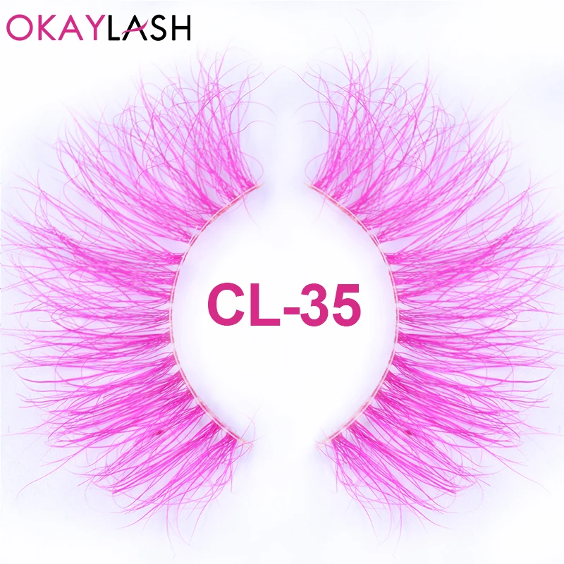 Супер длинные радужные ресницы OKAYLASH 30 мм натуральные мягкие драматические