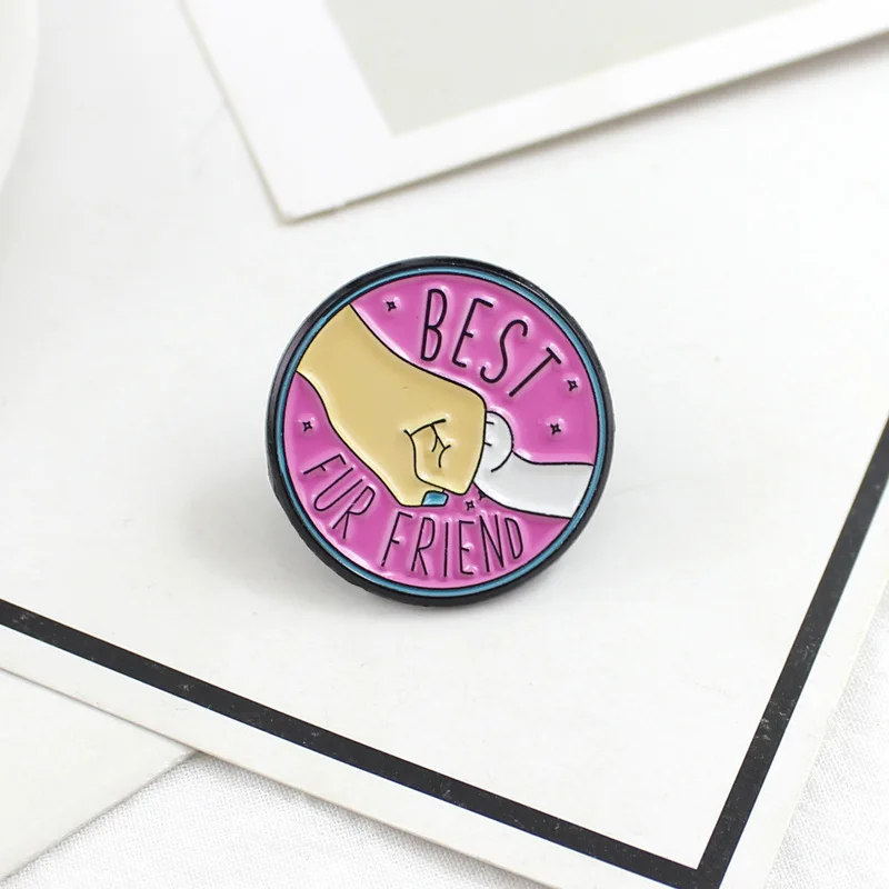 Новинка эмалированная булавка BEST FUR FRIEND на лацкан заколка воротник аксессуары