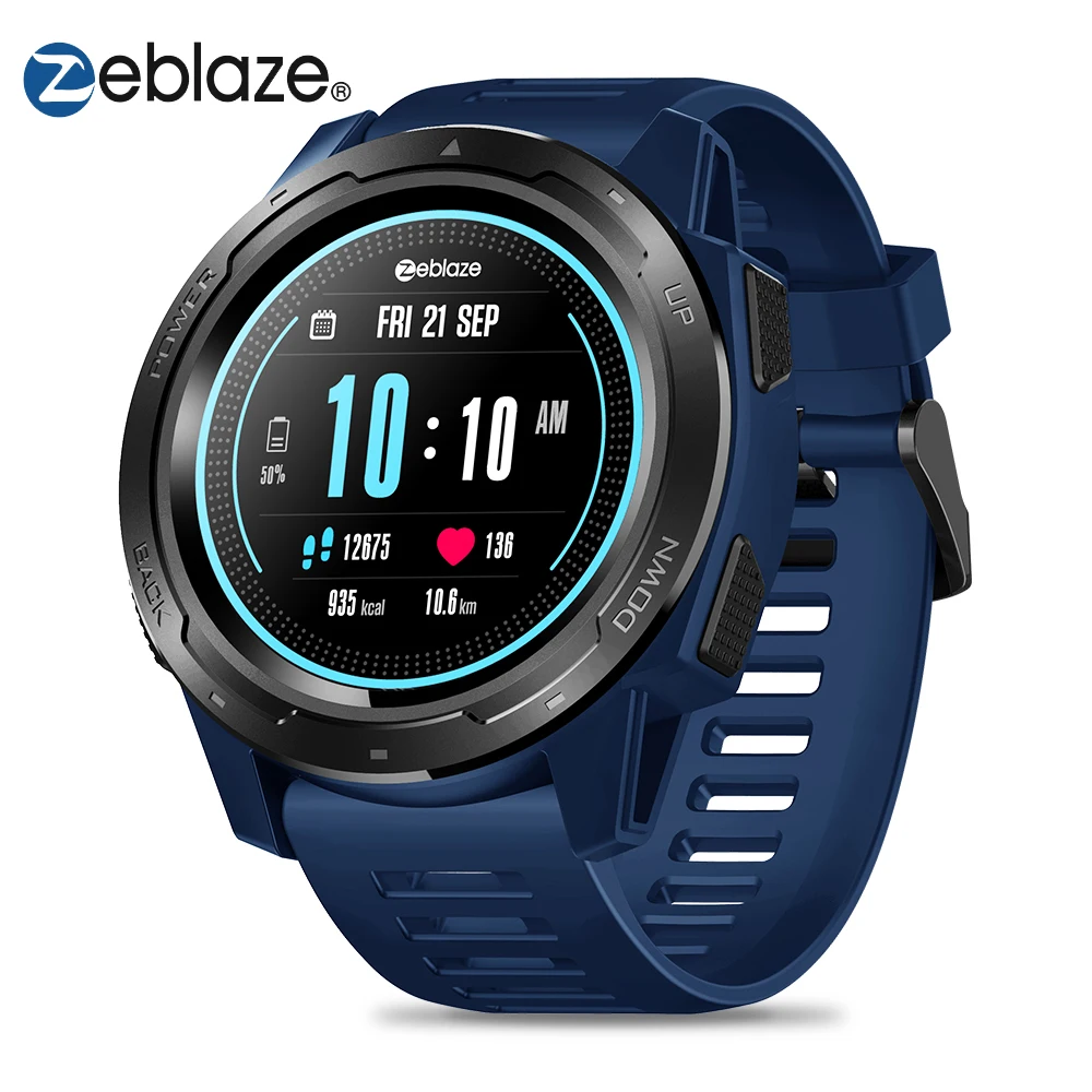 Смарт часы Zeblaze VIBE 5 мужские с цветным экраном 1 3 дюйма и шагомером фитнес браслет