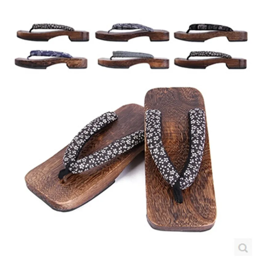 

Мужские деревянные японские Классические сабо из павловнии, Гета, мужские сандалии 2022 ниндзя, Аниме обувь для косплея, шлепанцы, уличные сан...