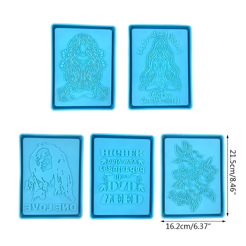

Rolling Tray Epoxy Resin Mold Jewelry Storage Holder Silicone Mould DIY Crafts Serving Plate Home Decorations Casting Tools