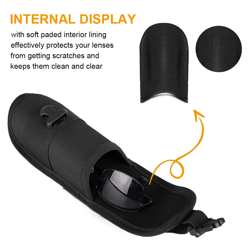Tactical Molle Glasses Pouch Sunglasses EDC Waist Pack Utility Military Hunting Accessories Organizer Eyeglasses Case Bag