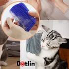 Угловая расческа для кошек, игрушки для кошек, массажная расческа для самостоятельного ухода, расческа для кошек, натирает лицо тикающей расческой, товар для кошек