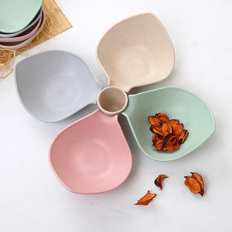 Еда соус блюдо приправленный бамбуковое волокно миска для перекуса маленькая