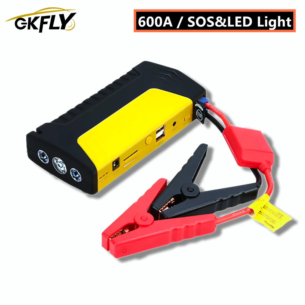 

GKFLY Emergency 600A Car Jump Starter Power Bank 12V Portable Starting Device Car Charger Booster For Petrol Diesel Car Battery