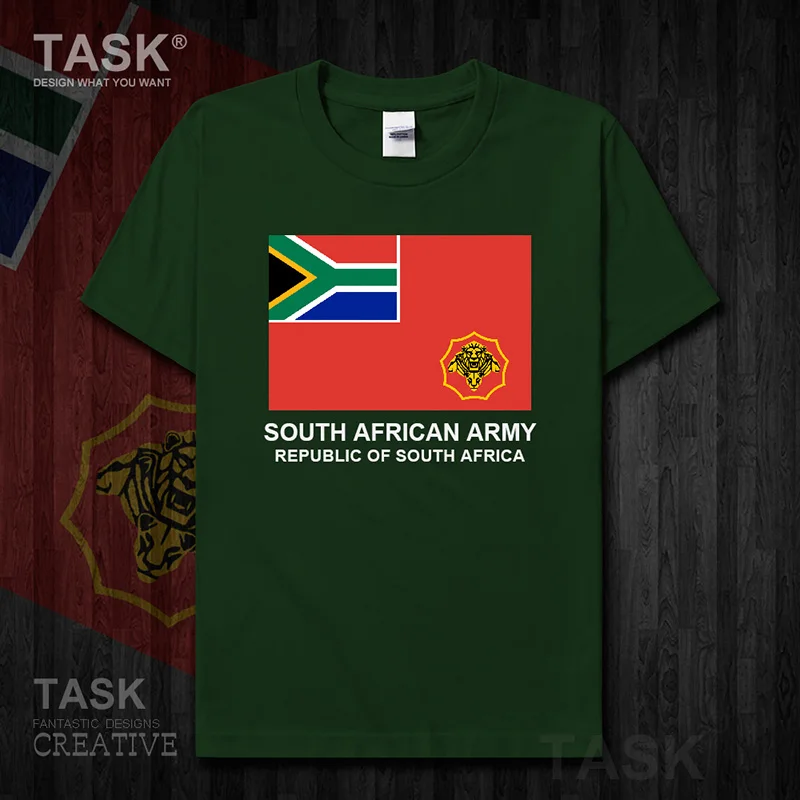 Армия Южная Африка RSA Африканский ZAF Новые Топы Модные летние хлопковые
