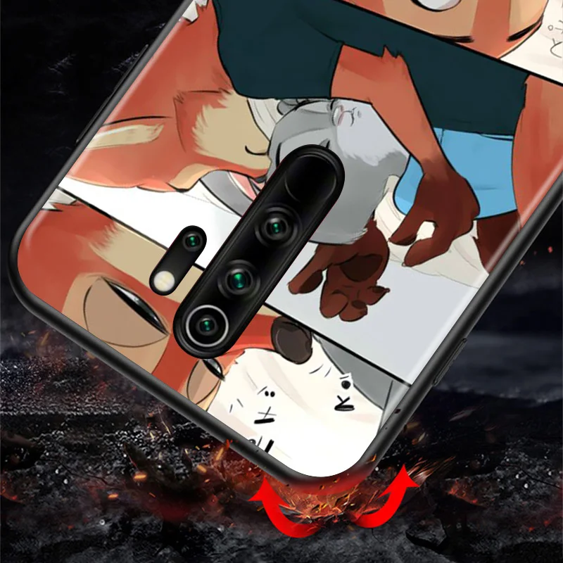 

Disney Cartoon Animation Zootopia Zootropolis For Xiaomi Redmi K40 K30T K30S K30i K30 K20 10X 9T 9i Pro 5G Soft Black Phone Case