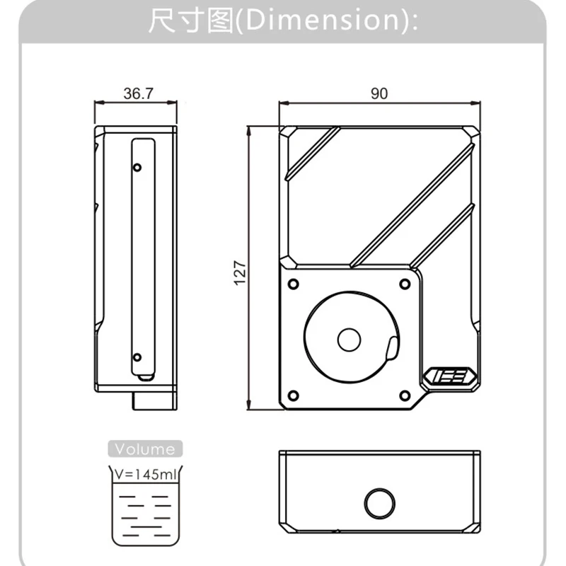 Резервуар для воды icemcooler Ncase M1 DDC небольшой резервуар V4 V5 V6 поддержка отверстий