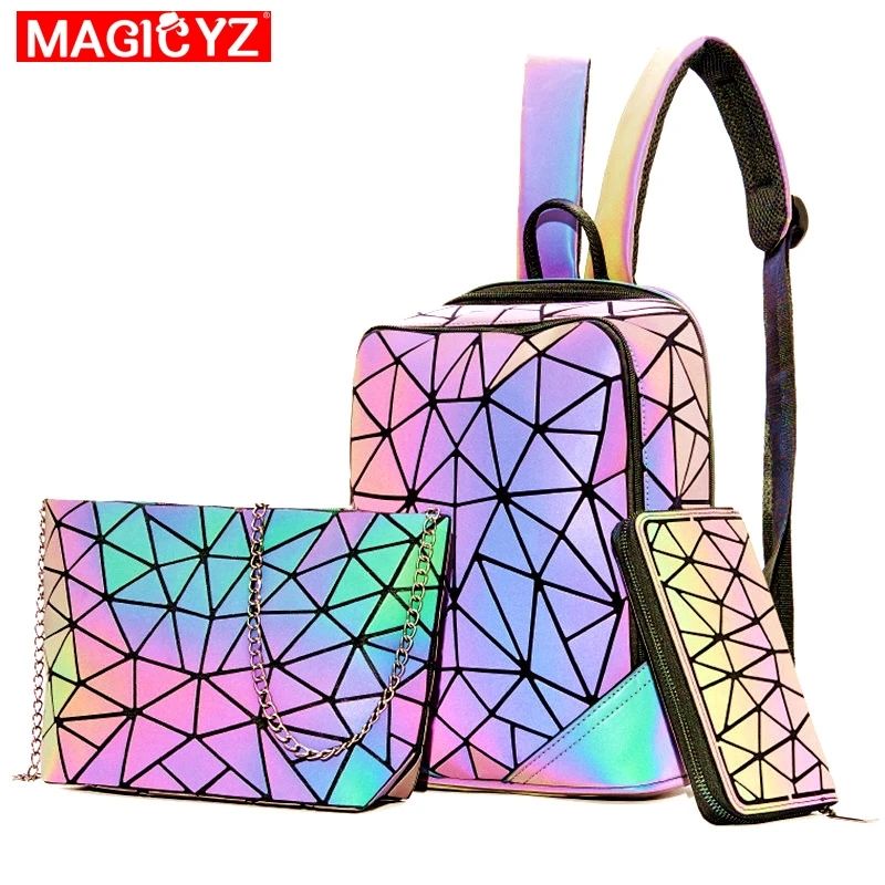 Новинка светящиеся рюкзаки для женщин 2021 набор дорожные дамские повседневные