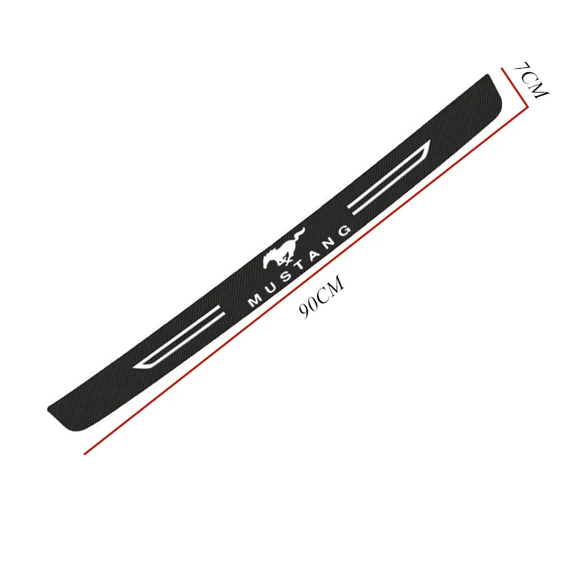 Наклейка на задний багажник автомобиля протектор из углеродного волокна