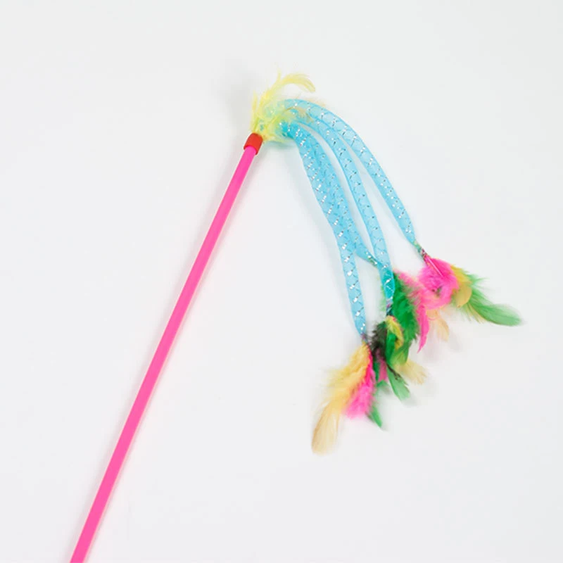 

Cat Toy Pet Cat Teaser Toys Feather Cat Catcher Teaser Stick Cat Interactive Toys for Cats Kittens Pet Product