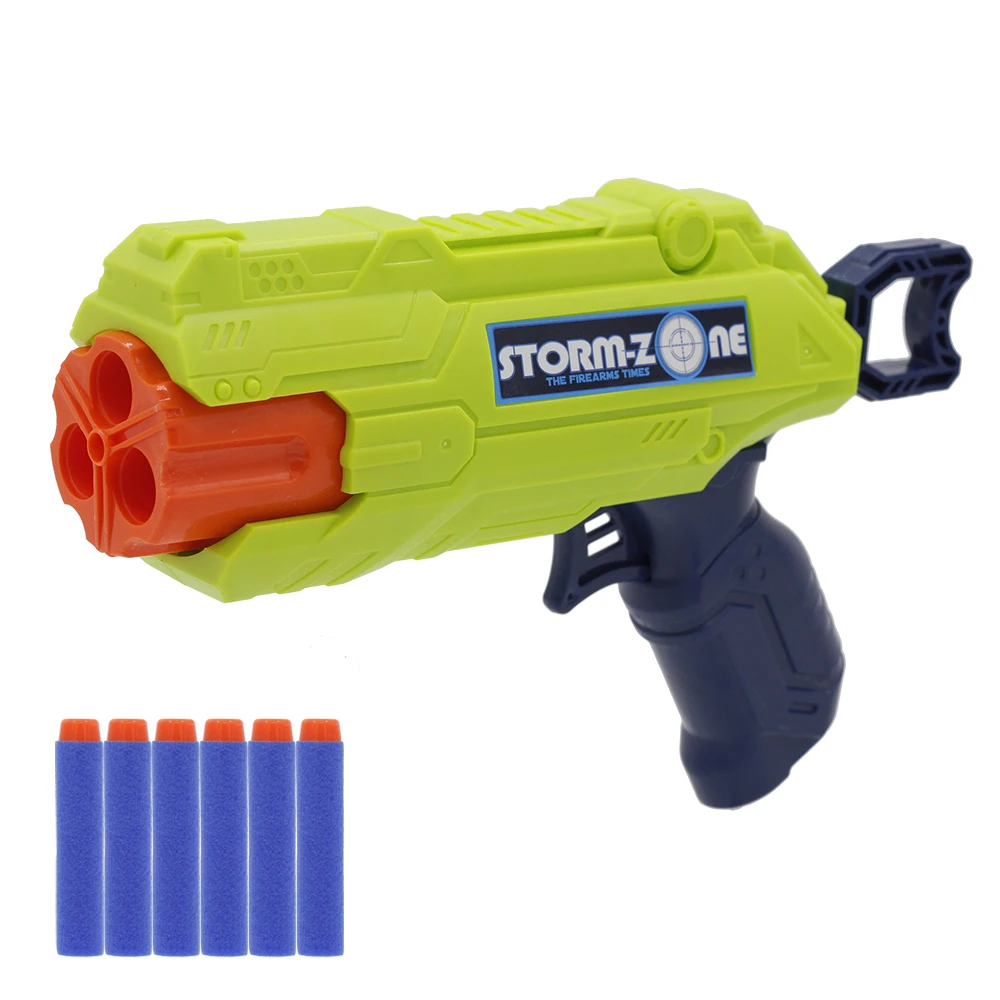 Новое поступление ручной Револьвер с 3 выстрелами мягкий пистолет пулями для Nerf