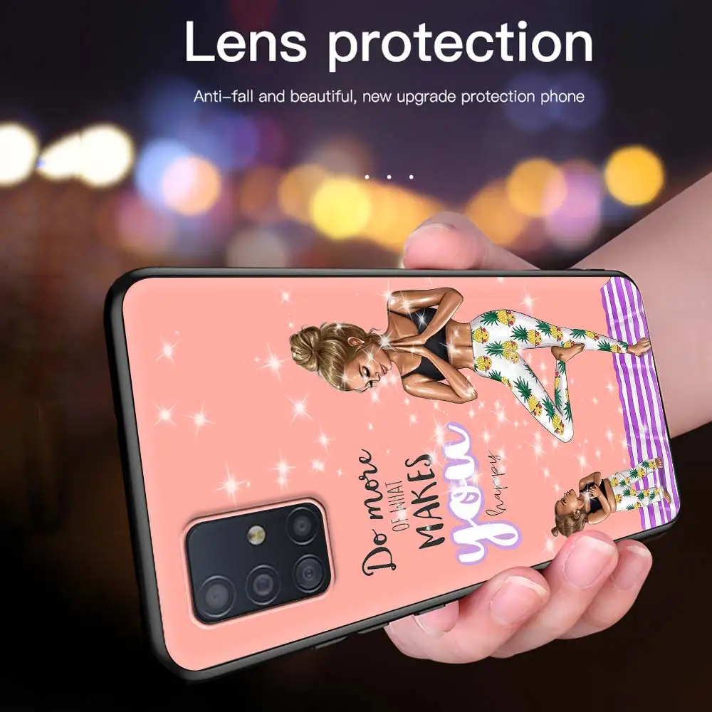 

Super Mom Baby Girls Case For Samsung Galaxy A51 A71 A21s A31 M31 A12 A41 A11 A42 5G M51 M30s Casos Black Soft Phone Fundas