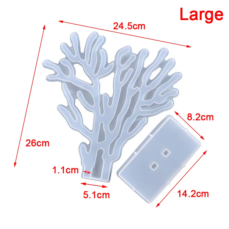 

1Pcs Coral, Zeewier, Koraalrif Schimmel Cake Side Siliconen Cake Fondant Schimmel Taart Decoreren Gereedschappen Zeep Schimmel