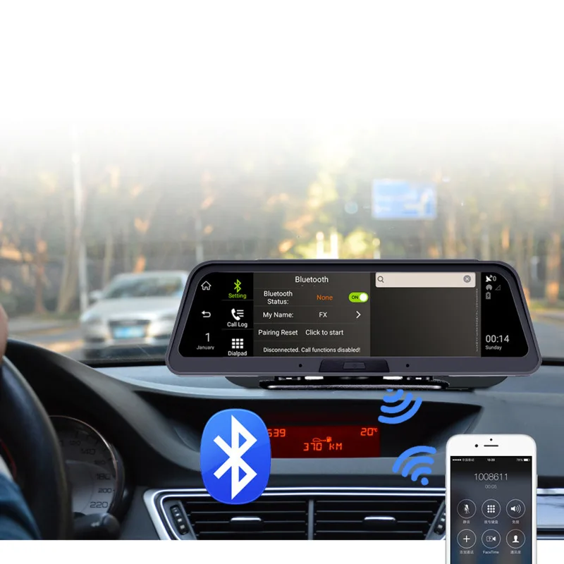 Q98 10 &quotIPS 4G Android Автомобильная приборная панель DVR камера 2G RAM 32G ROM навигация ADAS Dash