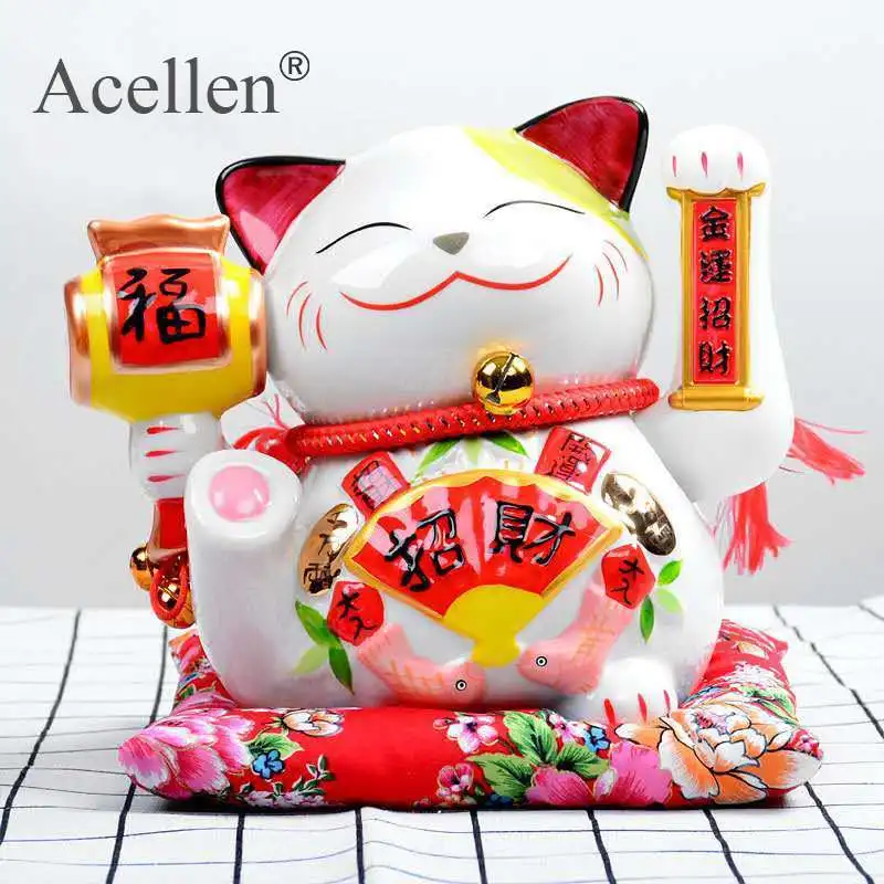 Maneki Neko керамический Lucky Cat домашний декор украшения для дома и автомобиля
