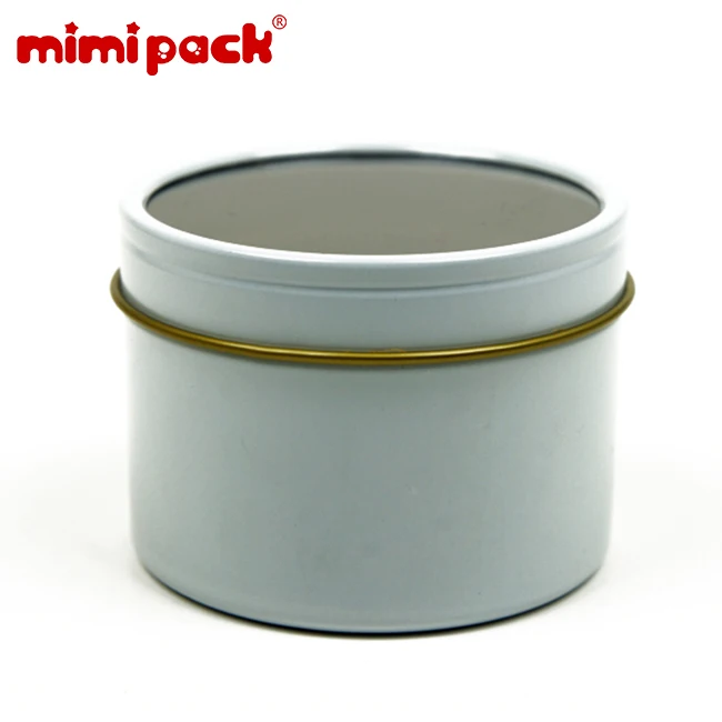 Mimipack маленькие глубокие круглые банки с прозрачным окном и верхней крышкой, жестяная упаковка, коробки для часов, пищевые банки, 24 упаковки(6 цветов - Цвет: White
