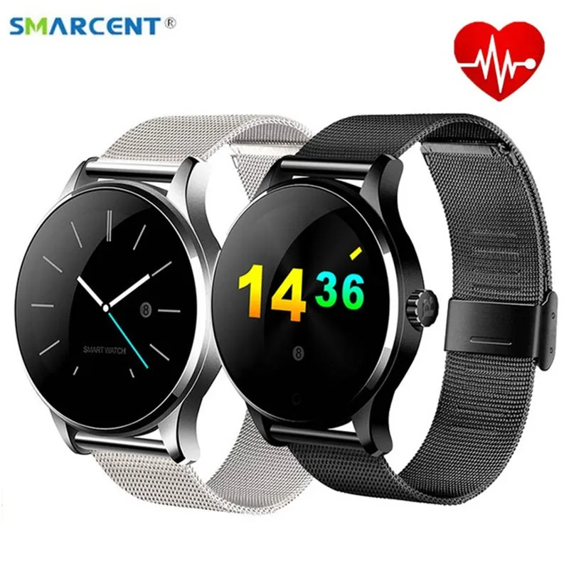 Smarcent K88H Smartwatch Bluetooth Heart Rate Monitor Track Wristwatch Pedometer Dialing Smartwatch Phone For Android IOS