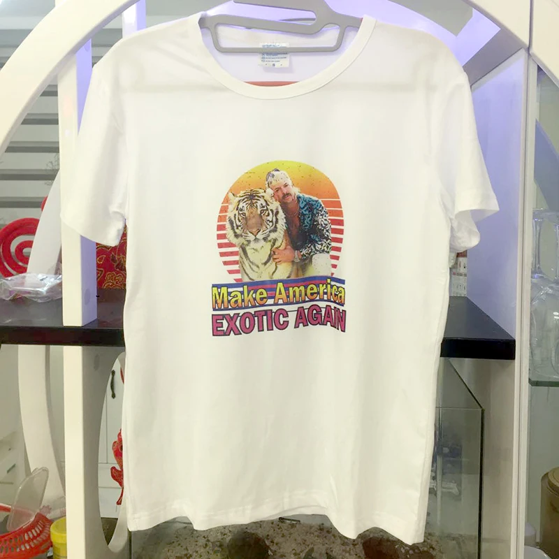 Joe Exotic T Shirt Tiger King Women tshirt Artwork Printed Tee shirt poster 100% cotton top | Женская одежда