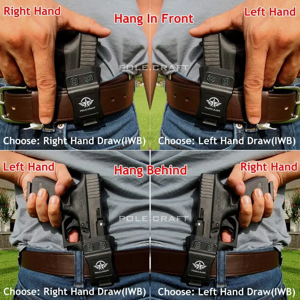 

PoLe.Craft IWB Kydex Holster Custom Fit: Ruger SR9C Pistol - Inside Waistband Concealed Carry