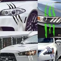 auto car sticker reflective monster claw scratch stripe marks headlight decal car stickers 40cmx12cm car accessories