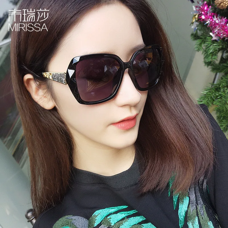 

Polarized Sunglasses Women Square Oversized Female Glasses Driving Vintage Sun Glasses for Woman Rhinestone Brand Designer Uv400