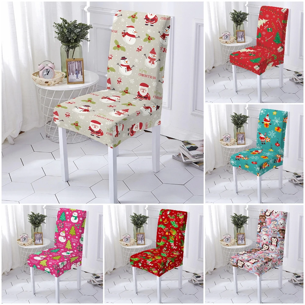 

Christmas Theme Chair Cover Santa Claus Elk Christmas Decorations for Home Merry Christmas Ornaments Happy New Year 2022