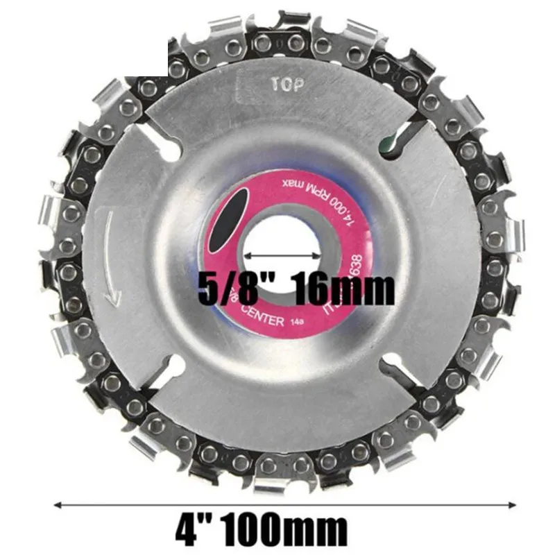 

1 PCS 22 Teeth 4-inch Angle Grinder Chain Disc Woodworking Chain Disc Grinder Disc Angle Grinder Chain Disc