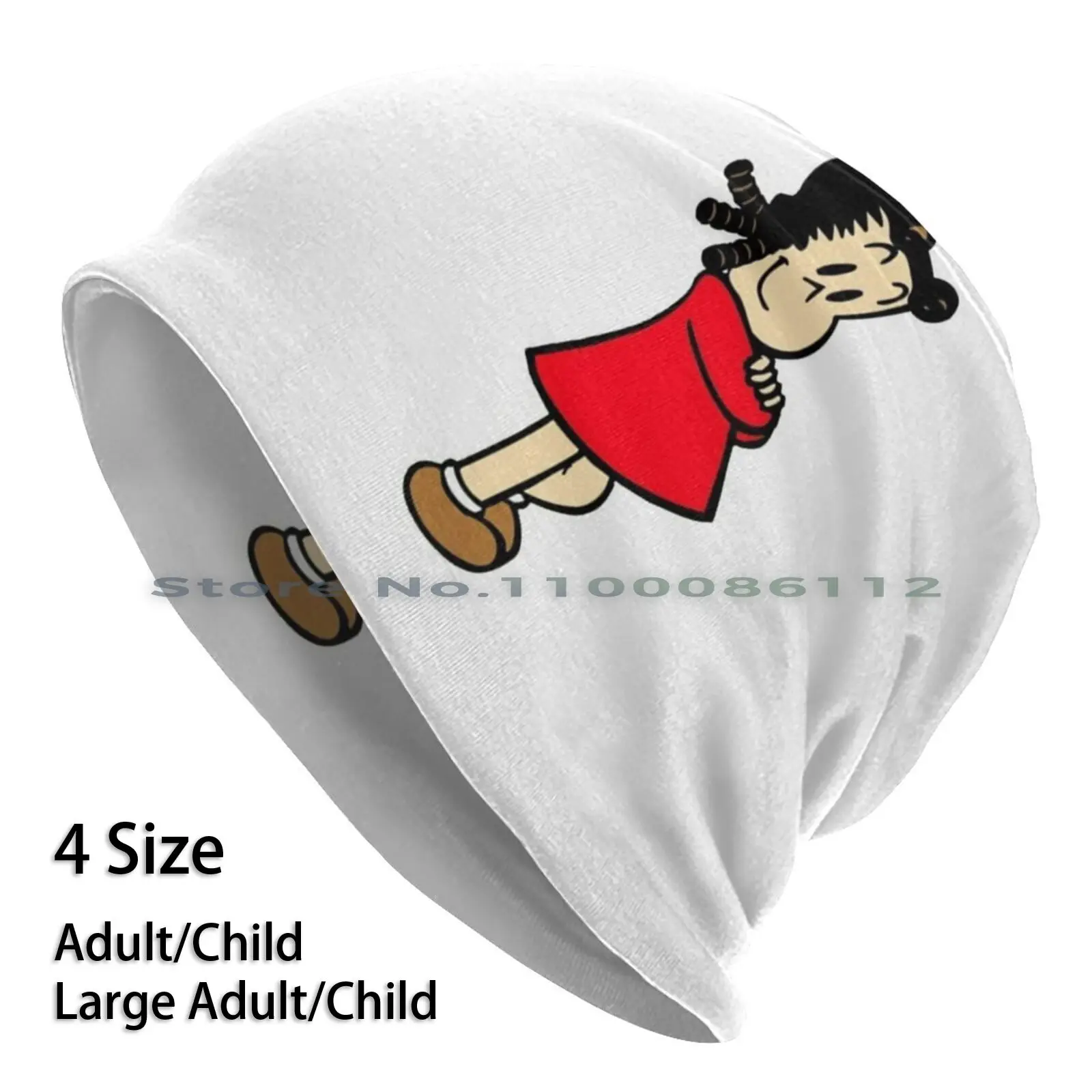 

Little Lulu Posing Beanies Knit Hat Little Lulu Adventures Children Club Toby America Cartoon Anime Comic Magazine Tv Show Film