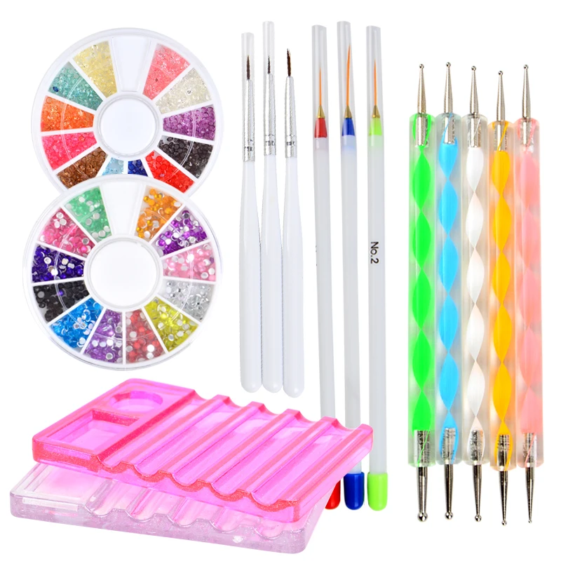 

YWK 5 сетки держатель для туалетной щетки ручка остальные Дисплей стенд Пластик, инструменты для маникюра, нейл-арта акрил; Цвета: серебристый...