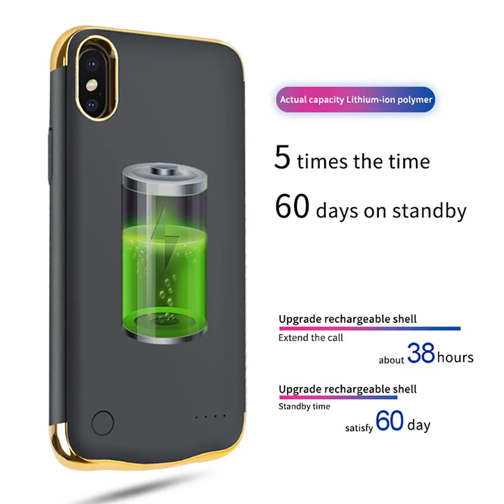 Расширенный аккумулятор 5800 мач чехол для телефона зарядки iphone X/XS 5 8 дюйма/XR 6 1