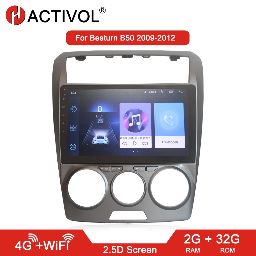 HACTIVOL 2G + 32G Android 9 1 Автомагнитола стерео для FAW Besturn B50 2009 2012 автомобильный dvd плеер gps