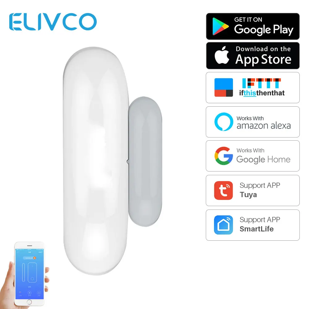 Дверная сигнализация умный Wi Fi датчик для окон и дверей дом безопасность