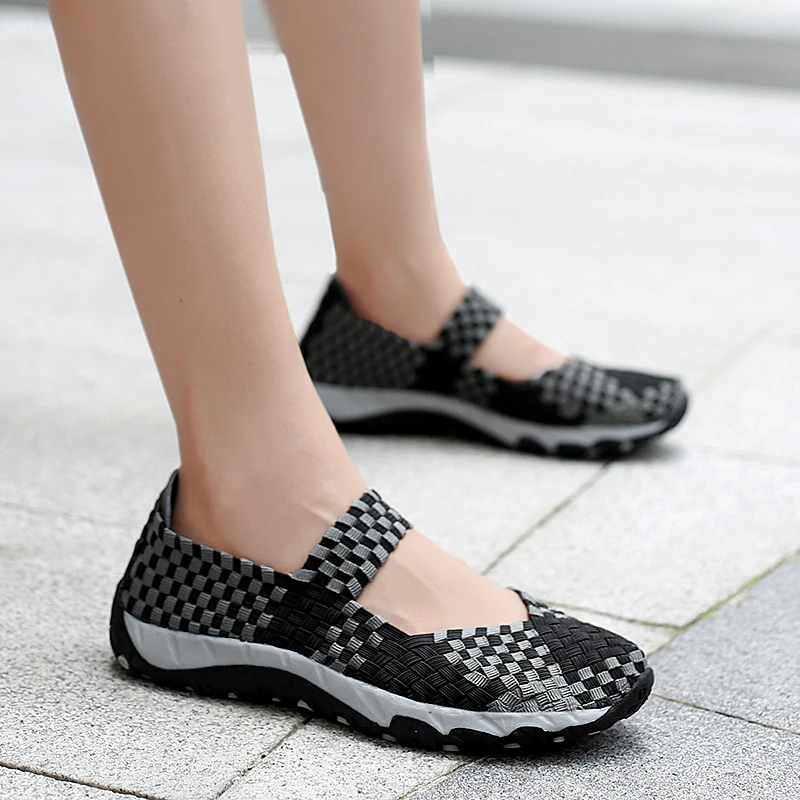 Женская обувь летние кроссовки на плоской подошве дышащие тканевые туфли