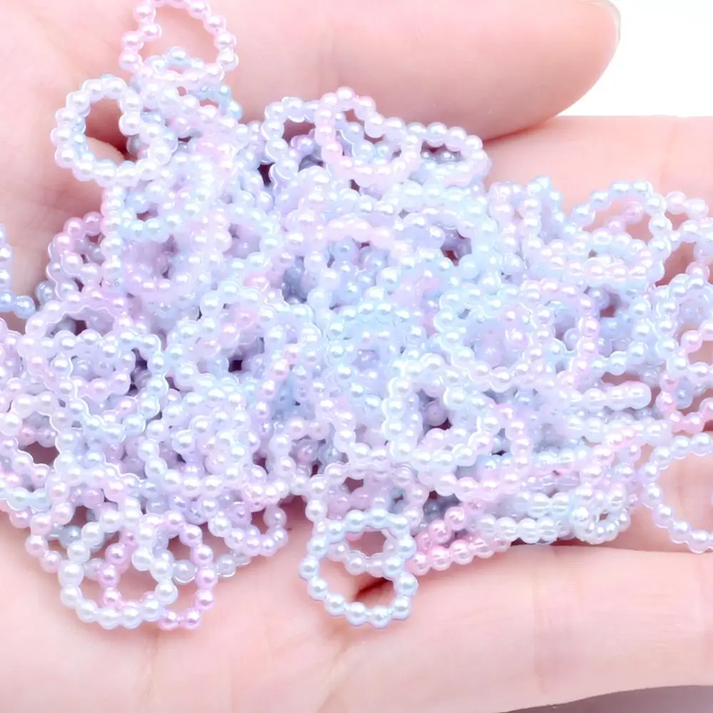 

120 шт 11 мм ABS полукруглые бусины в форме сердца, имитация жемчуга, Радужный цвет, плоская задняя часть жемчуга для ногтей, красивые наклейки, ч...