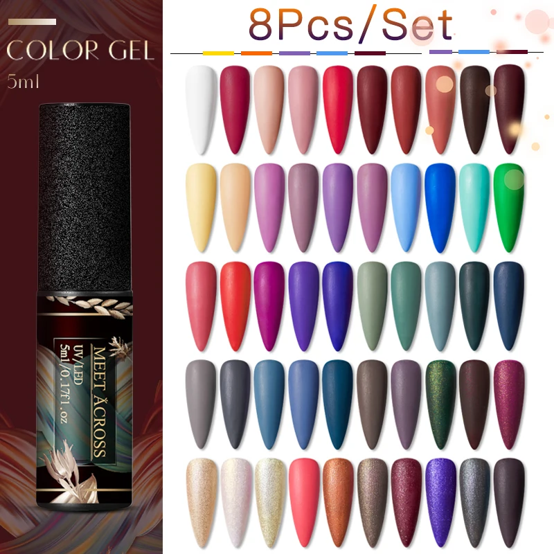 Встречаются по всей 8 шт./компл. лак гель для ногтей Набор маникюра био Гели Soak Off