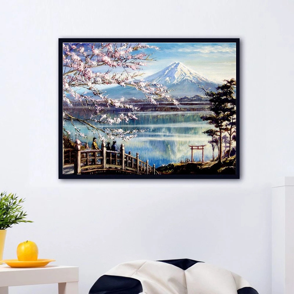 Раскрашивание по номерам AZQSD пейзаж Декор для дома акриловая краска сделай сам