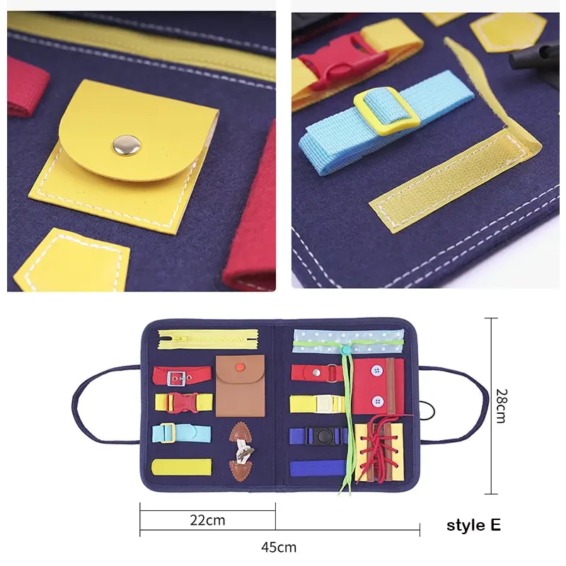 

Kids Montessori Toys Baby Busy Board Buckle Training Essential Educational Sensory Board For Toddlers Ntelligence Development