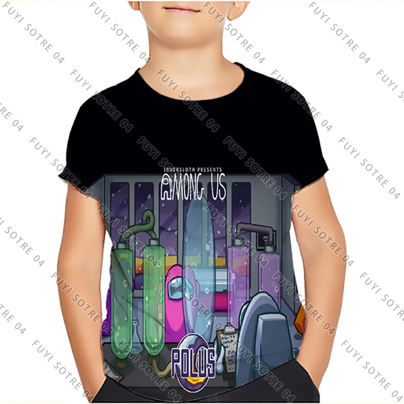

Among Us Cool 3d T Shirt Summer Fashionable Short Sleeve O-Neck Tee Tops Children Game Harajuku T-Shirts Kid Boys Clothing