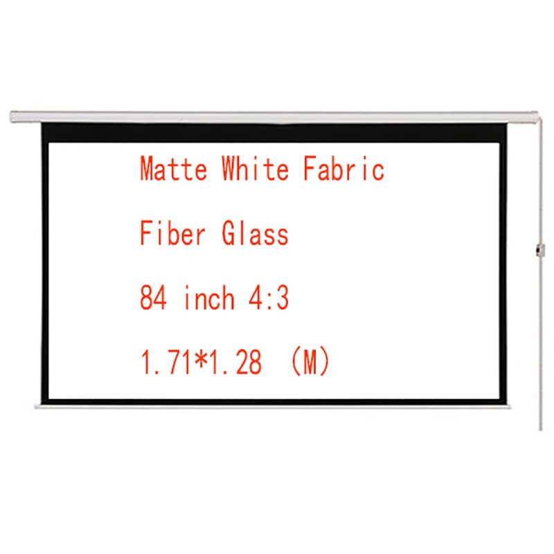 

Thinyou 84 inch 4:3 Electric Screen With Remote Control Up Down Matte White Fabric Fiber Glass Curtain HD Projector Screen