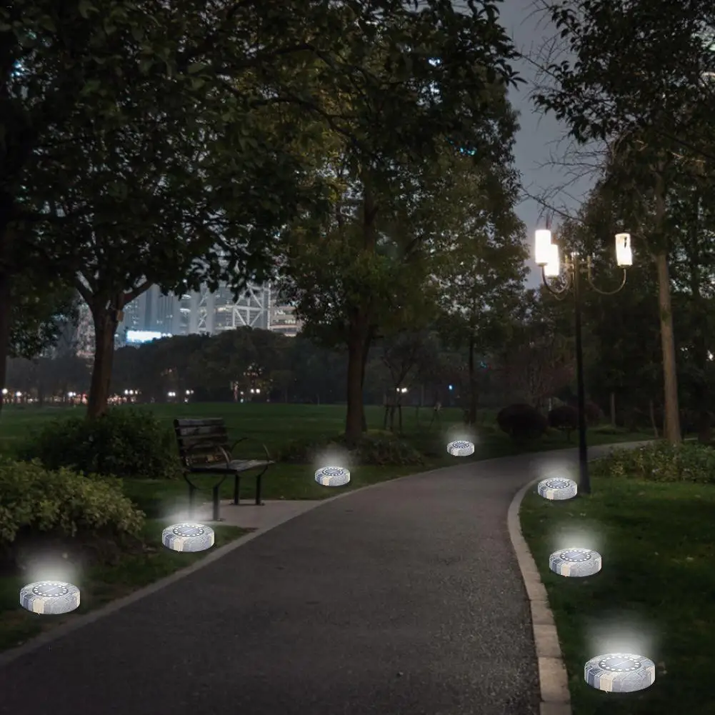 Солнечная наземная светильник s камень 16 светодиодный садовый датчик