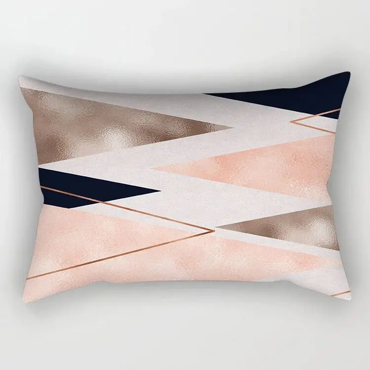 INS Rose Gold Throw Pillow Case Geometric Cushion Cover Home Sofa Decorative Pillows Cushion Pillows 30x50CM images - 6