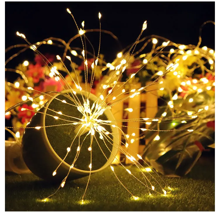 Светодиодная гирлянда 120 светодиодный люстра-фейерверк фонарик Сказочная лента