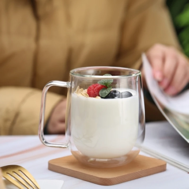 250 мл бесплатная доставка кофейные стеклянные кружки с двойным - Цена: 1224.79